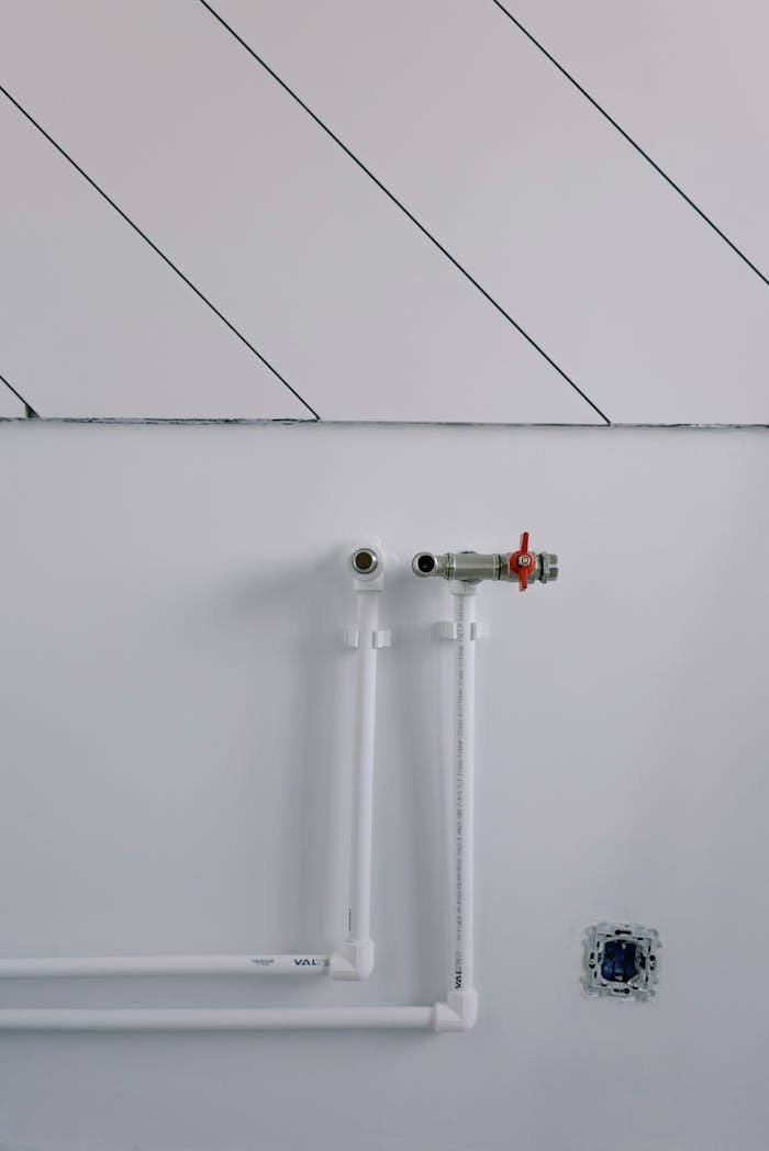 Pipes of radiator in empty room